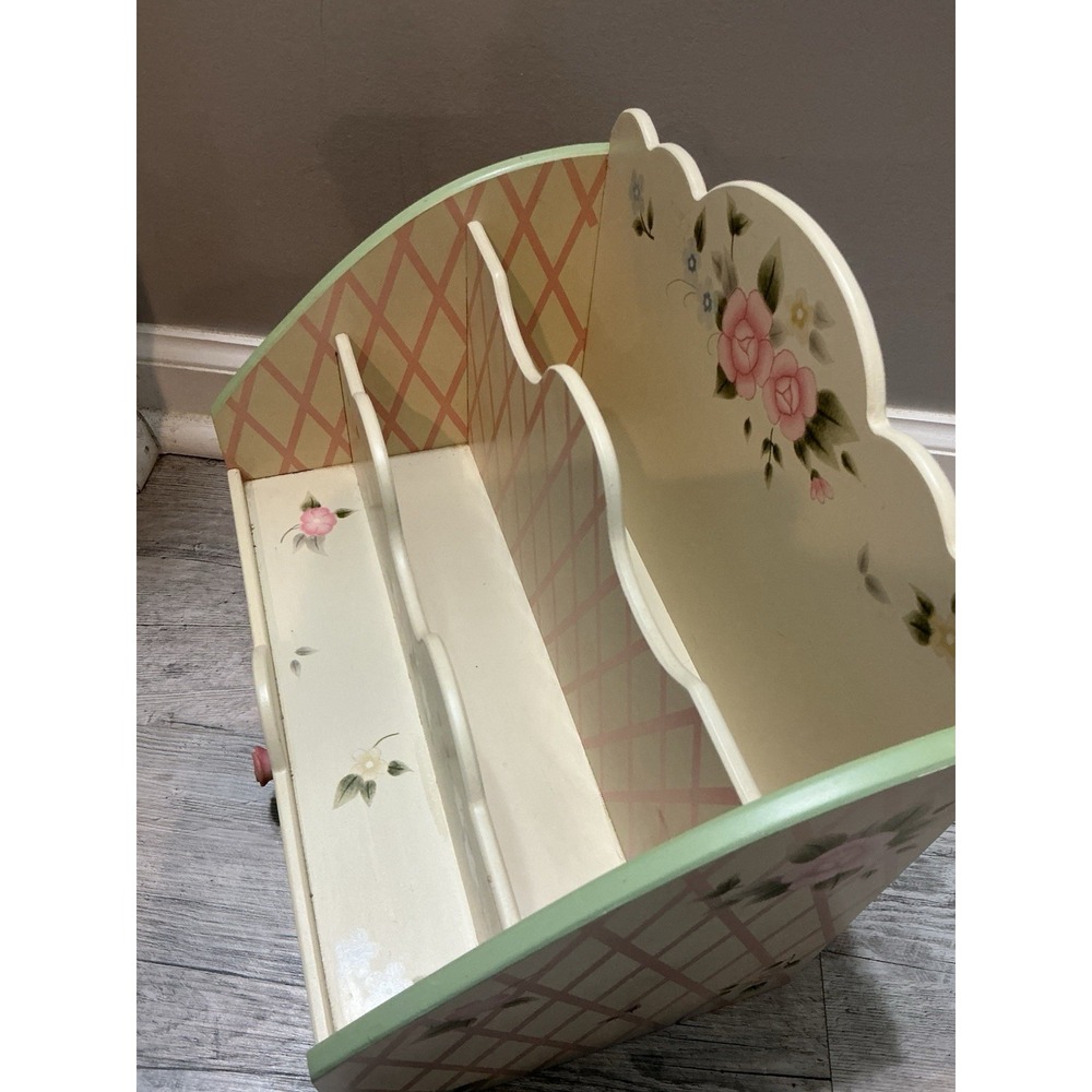 PFALTZGRAFF TEA ROSE KITCHEN DESK LETTER BILL WOOD ORGANIZER COLLECTOR ITEM - Picture 15 of 16